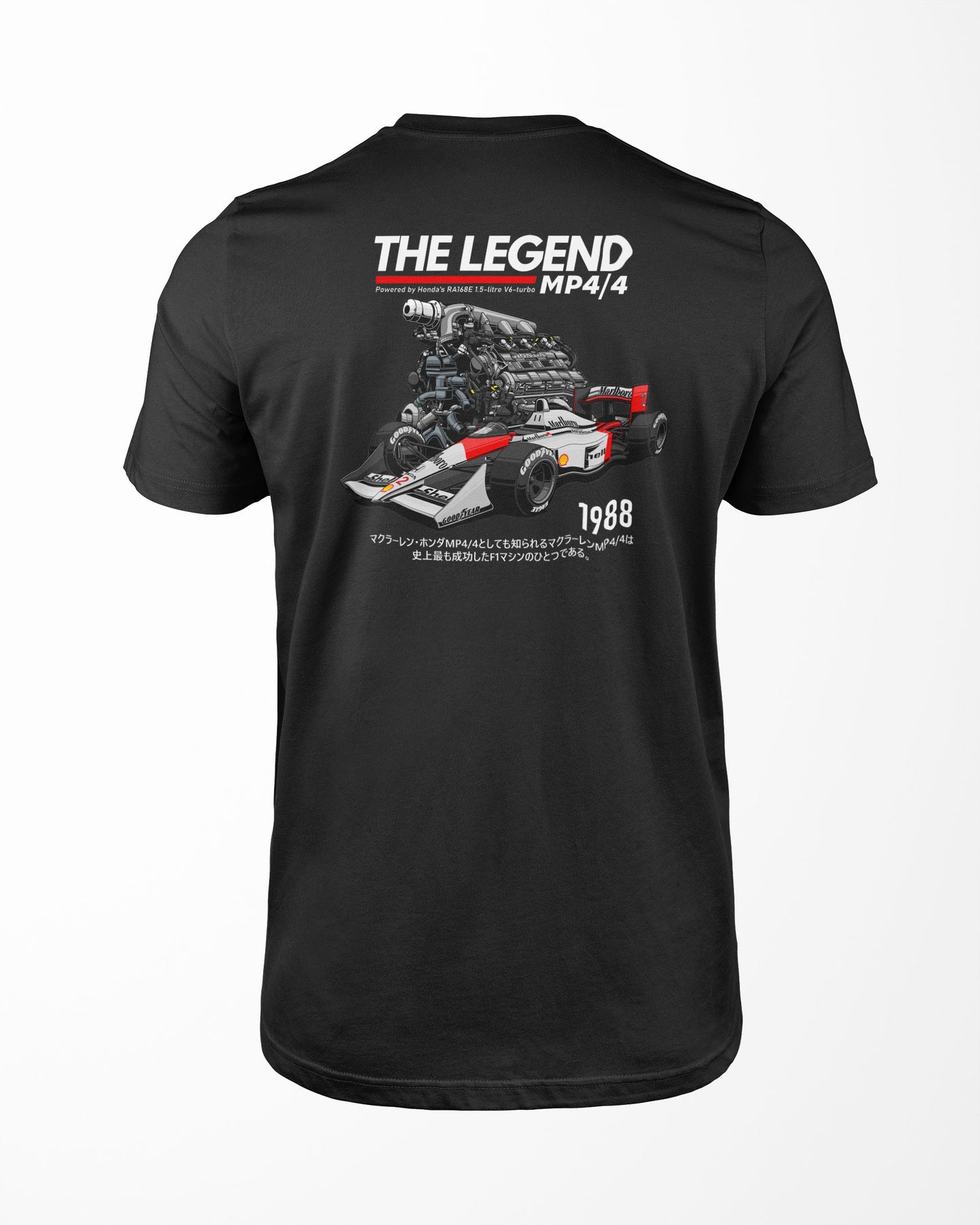 The Legend MP4/4 - 1988 Black t-shirt